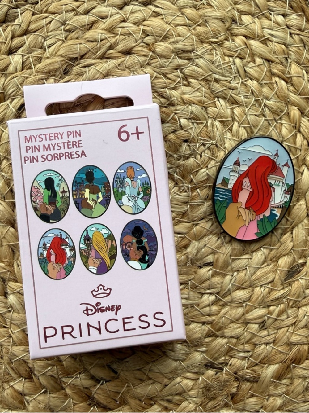Loungefly Disney Princess Ariel Red Hair Hand-Holding Blind Box Enamel Brooch